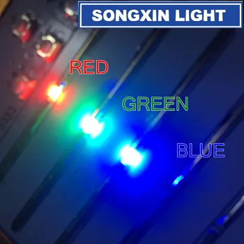 1000pcs SMD 0805 (2012) RGB Tricolor 20mA Raudona Žalia Mėlyna Itin Šviesus Paviršinio montavimo LED Lustai Bendro Anodo Šviesos Diodų