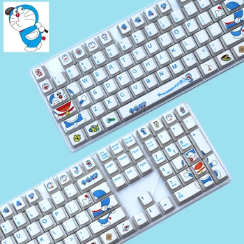 108 klavišus/set PBT Dažų Sublimacijos Klavišą Caps Asmenybės Mechaninė Klaviatūros Klavišą bžūp Doraemon Filco IKBC OEM/Vyšnių Profilis