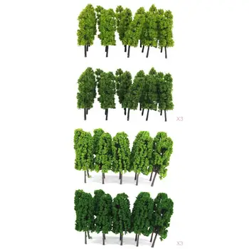 120 Pakuočių Žalia Geležinkelio Modelio Medžių 1/150 HO Masto 8cm Mini Miškų Kraštovaizdžio
