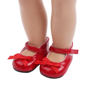 18 colių Mergaičių lėlės batai Amerikos naujagimių Mados lankas suknelė, batai, žaislai tinkami 43 cm kūdikių lėlės s11