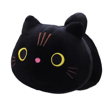 1pcs Mielas ruda balta juoda pilka katė pagalvę pliušinis žaislas, lėlė žemyn medvilnė paminkštinimas super minkštas Patogus katė katė lėlės 
