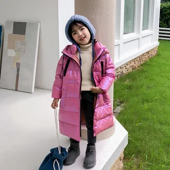 2020 Mados prekės ženklo kailis Storas Drabužių Šiltas Gobtuvu Parkas Vaikams, negabaritinių Viršutiniai drabužiai vaikams ruduo žiema žemyn striukės girl