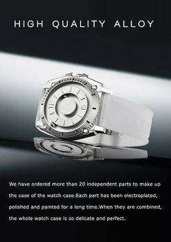 2020 Naujas EUTOUR Juoda Magnetinio Žiūrėti Vyrų Mados Silikoniniai Laikrodžiai Vyrams Kvarco Magnetas Kamuolys Vandeniui Sporto vyriški Laikrodžiai