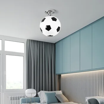 220V LED Lubų Šviesos Futbolo Formą Šiuolaikinės Kabinti Lubų Lempos Patalpų Kavos Baras kambarį Vaikams, Miegamojo Apšvietimo Šviestuvas