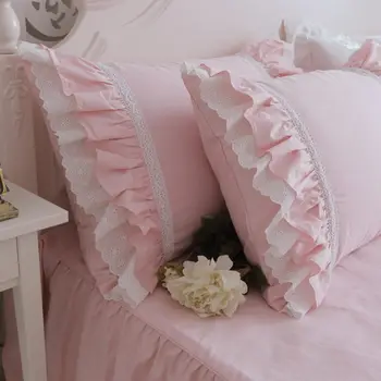2vnt rožinė, Siuvinėta pagalvės užvalkalą Europos princesė užvalkalas patalynės pynimas pagalvę pseudo prabangos pagalvės dangtelis be užpildo