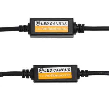 2x H7 Automobilio LED Apkrovos Rezistorius GALI Autobusų CANBus Dekoderis Klaidų Canceller Adapteris