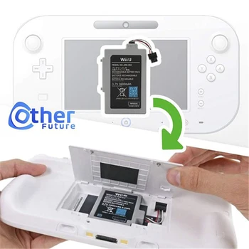 3600mAh Pakeitimo daugkartinio Įkrovimo Baterija Wii U GamePad