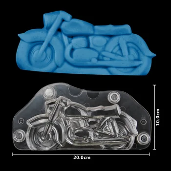 (3pcs/lot)Nemokamas Pristatymas Naujos Plastiko Skaidrus Motociklo Formos Šokolado Liejimo formos