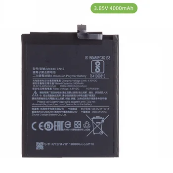 4000 mAh, Telefono Baterija BN47 už Xiaomi Mi A2 Lite Redmi 6 Pro Aukštos Kokybės Pakaitinis Bateria Įkraunamas Baterijas