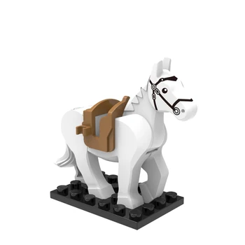 4pcs Arklių Plytų Viduramžių Riterių Žirgų Blokai Duomenys Plytų Lėlės Hobbit Žaislai Vaikams 