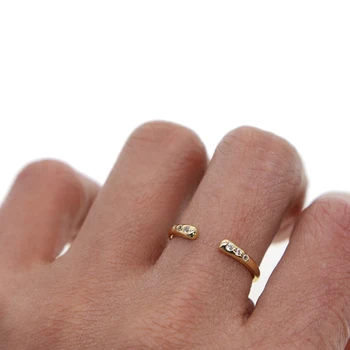 AAA Cirkonis Vestuvių Žiedai moterims atidarymo subtilus aukso spalvos Kristalų sužadėtuvių žiedai moterų anel reguliuojamo dydžio