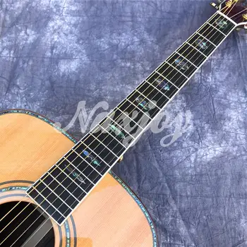 Abalone 41 colių kietasis eglės D stiliaus Akustine Gitara,Juodmedžio fingerboard,Cocobolo galinė ir Gitara