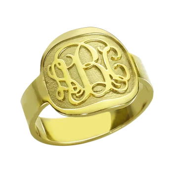 AILIN Asmeninį Monograma Žiedai 925 Sterling Silver 3 Raidės Pavadinimas Žiedą Žmogus Papuošalai Užsakymą Vestuvinį Žiedą, Dovanos Moterims