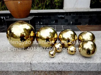 Aukso kamuolys Dia 200mm 20cm, nerūdijančio plieno, titano, padengtą aukso tuščiaviduris kamuolys vientisą rutulį namų kieme vidaus apdaila, kamuolys