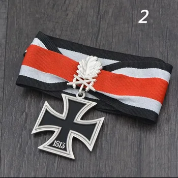 Aukščiausios kokybės WW2 vokiečių geležies kryžiaus medalis EK2 1813 ženklelis su ąžuolo lapų
