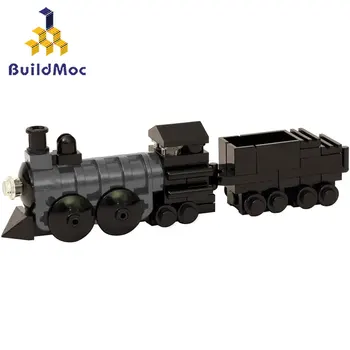 BuildMoc Technic Mini Garo Traukinio Klasikinis Miesto Geležinkelio Statyba Blokai, Plytos, Dovana, Žaislai Vaikams, Berniukų, Mergaičių