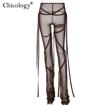 Chicology Akių Varčias, Aukšto Liemens Kelnės Y2K Mados Ex-Ilgos Kelnės Moterims 2020 M. Žiemą, Rudenį Drabužius Moteriai, Gothic Punk Streetwear