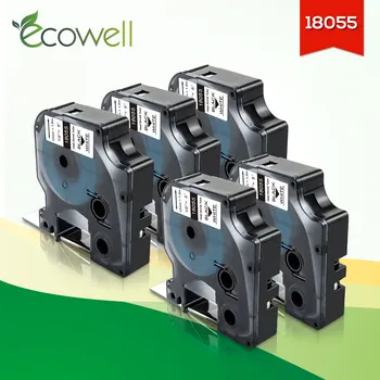 Ecowell Suderinama DYMO 18055 Pramonės Rhino Šilumos Susitraukiančių Mėgintuvėlio Etiketės 12mm už Dymo Rhino 6000 4200 5200 5000 Label Maker