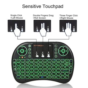 GTMEDIA i8+ klaviatūra lietuvių kalba 2.4 GHz Wireless Keyboard Oro Pelė Su Touchpad Rankinės, skirta 