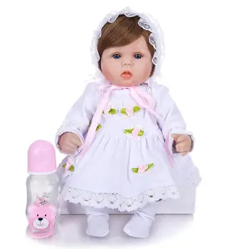 Gyvas Naujagimis Baby Doll 16 Colių Skirtas Vaikams Švietimo Žaislas Realus Silikono Lėlės Reborn Kūdikiams Touch Nekilnojamojo bebe Kalėdų Dovana