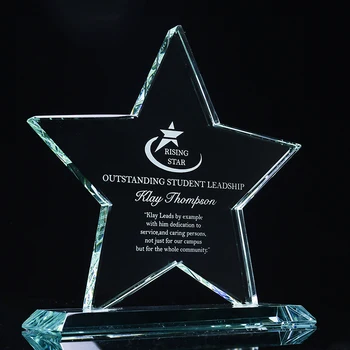 H&D Individualų 6 colių Optinis Sumažinti Kristalų Star Trophy Apdovanojimų Bazės Suvenyrą Apnašas, Pripažinimo, Baigimo, Brangimas