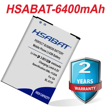 HSABAT 6400mAh BL-51YF BL-51YH už LG G4 Baterija H811 H810 VS999 V32 VS986 LS991 F500 F500S F500K F500L H815 H81 H818 H819