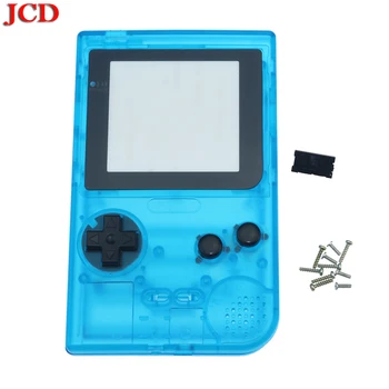 JCD Balta spalva GBP Remonto Full Shell Būsto Pack Atveju Padengti GameBoy Pocket Pakeitimas Oranžinė / Žalia Mygtukų Rinkinys