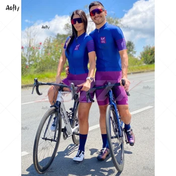 Kafitt Mėlyna Violetinė Porų profesinių Drabužių, dviračių Triatlonas kostiumas Dviratį Drabužių Skinsuit rinkiniai Maillot Ropa Ciclismo vasaros