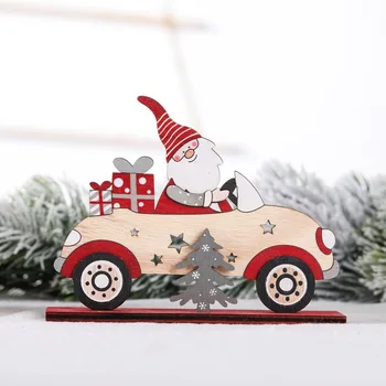 Kalėdų Automobilių Ornamentu Kalėdinė Dekoracija WoodenFor Namuose Kalėdų Senelis Dovanų, Žaislų, Amatų Lentelė Deco Navidad Kalėdos 2021 Naujųjų Metų