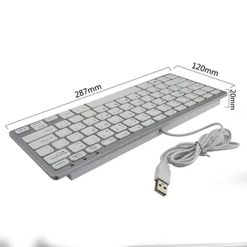 Kompiuterio Klaviatūra, Skirta Apple Macbook Ergonomiškas Slim Laidinio Usb Klaviatūros Ultra-plonas Multimedijos Žaidėjus Klaviatūra Windows PC Nešiojamas kompiuteris