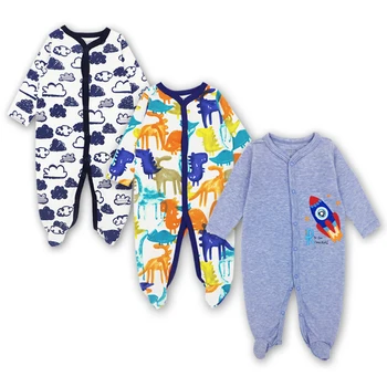 Kūdikių drabužiai Naujagimiams bamblys kūdikių kojis romper ilgomis rankovėmis jumpsuit miegoti, žaisti 3 6 9 12 mėnesių medvilnės baby berniukas mergaičių drabužiai