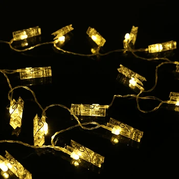 LED Styginių Šviesos Nuotrauka Įrašą Girliandą Kortelės Led Pasakų Žibintai su baterijomis, Vestuvių, Naujųjų Metų Dekoracija Kalėdų Girliandas #30