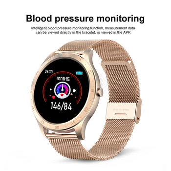 LIGE Mados Ponios Smart Watch Kraujo Spaudimas, Širdies ritmo Monitoringo Naujienos Stumti IP67 atsparus Vandeniui Smart Žiūrėti Moterims skirta 