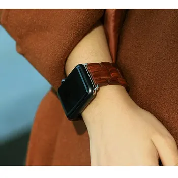 Mediniai diržu, Apple watch band 44mm 40mm iWatch juostų 42mm 38mm diržas Metalo watchband Drugelis apyrankė serijos 6 SE 5 4 3