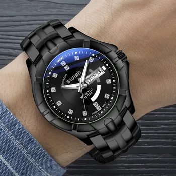 MOSIKAVIMAS Prabangus Laikrodis Vyrams 2020 Nerūdijančio Plieno, atsparus Vandeniui Karinės Kvarciniai Laikrodžiai Šviečiantys Sporto Laikrodžiai Montre Homme