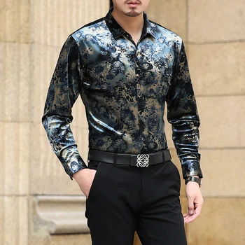 Mu Yuan Yang Naujų Dizainerių Slim Fit Mens Atsitiktinis Marškinėliai Mados ilgomis Rankovėmis aukštos kokybės mens suknelė marškiniai 50 % nuolaida didelis dydis 3XL