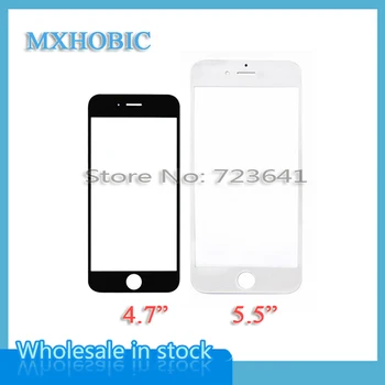 MXHOBIC 10vnt/daug Naujų Aukštos Kokybės Pakaitinis LCD Priekiniai Jutiklinis Ekranas Stiklas, Išorinis Lęšis iPhone 6 6G 6S plius Juoda/Balta