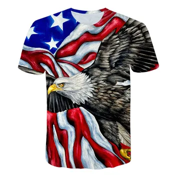 Naujas JAV Vėliava T-shirt Vyrams/Moterims Seksualus 3d Marškinėlius Spausdinti Dryžuotas Amerikos Vėliava Vyrų Marškinėliai Vasaros Viršūnes Trišakiai Plius 4XL 5XL