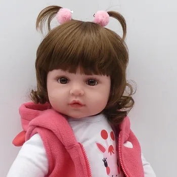 NPK Tikroviška Surinkimo Bebe Silikono Kūno 48cm Lėlė Baby Lėlės, Imitavimo Žaisti Namuose Cute Lėlės, Žaislai