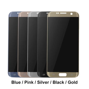 Originalus Samsung Galaxy S7 Krašto G935 LCD Ekranas Jutiklinis Ekranas skaitmeninis keitiklis atsarginės Dalys S7+ G935F LCD 5.5