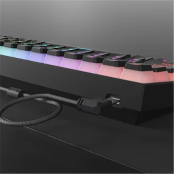 PK61 61 Klavišas Gateron Switchs Žaidimų Klaviatūra RGB USB Laidinio Vandeniui Apšvietimu Mini Žaidimas, Mechaninė Klaviatūra Office Home