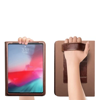 QIALINO Verslo natūralios Odos Tablet Case for iPad Pro 12.9 2018 Ultra Plonas Prabangus Rankų darbo Stovas Flip Dangtelis, skirtas 