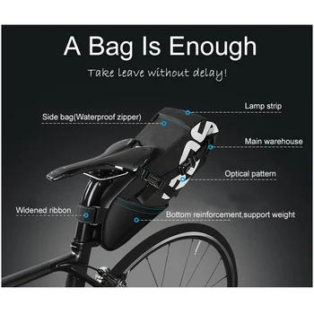 ROSWHEEL NAUJAS MTB dviračio krepšys dviračių dviračio balno uodega galinės sėdynės vandeniui Saugojimo krepšiai priedai didelės talpos 8L 10L