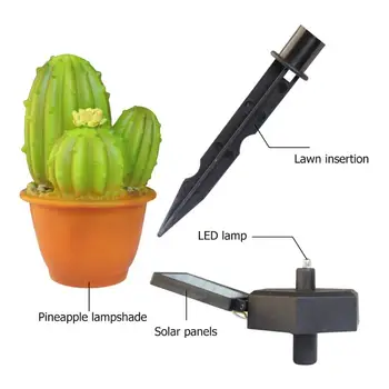 Saulės LED Vejos Lempos Sumanūs Gaminti Aukščiausios Kokybės Kaktusas Formos Kilimas, Šviesos, Lauko, Sodo Kieme Žemės Lempos