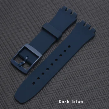 Shengmeirui Silikono Watchband UŽ Swatch Watch Band 17mm 19mm 20mm gumos dirželis 12mm16mm žiūrėti priedai