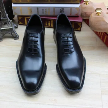 Sipriks Užsakymą Storio Oda Soled Dress Shoes Mens Visą Sumažinti Oxfords Italijos Užsakymą Welted 