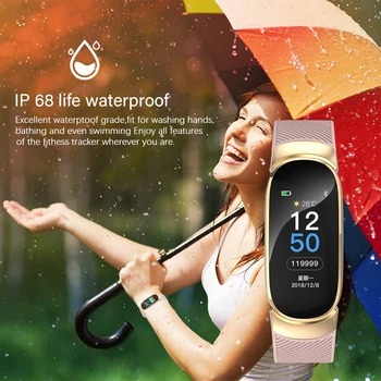 Smart apyrankės moterims 2019 Naujas Prekės ženklas LIGE Sveiką širdies ritmo monitorius sporto režimas smart watch oras laikrodis Relogio feminino