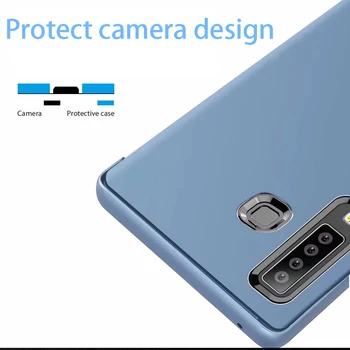 Smart Veidrodis, Flip Case For Samsung Galaxy Note 10 9 8 S10 S8 S9 Plus S7 A9 A7 A8 2018 A10 A20 A30 A50 A60 A80 A70 M10 A20E Dangtis