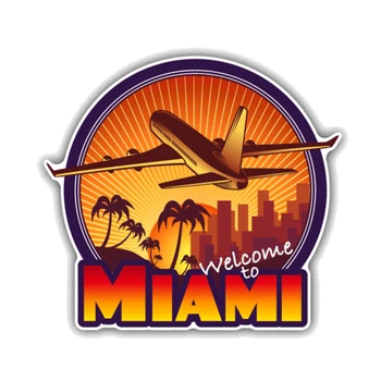 Sveiki atvykę Į Miami Kelionės Automobilių Lipdukas Automobiliai, Motociklai, Eksterjero Aksesuarai Vinilo Lipdukai Honda 