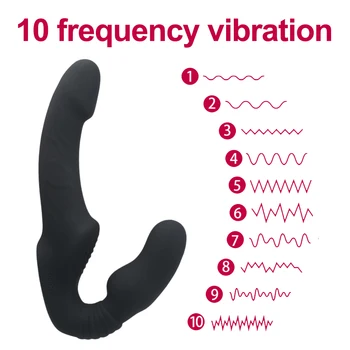 Tikroviškas Dildo, Vibratoriai Massager Stebėjimo Dirželis ant Lesbietės Dvigubai Galvos G-Spot Stimuliuoti Klitorį Sekso Žaislas, skirtas Pora 10 Greitis